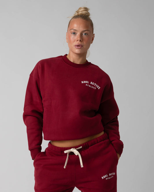Athlete Sweatshirt - Burgundy Red