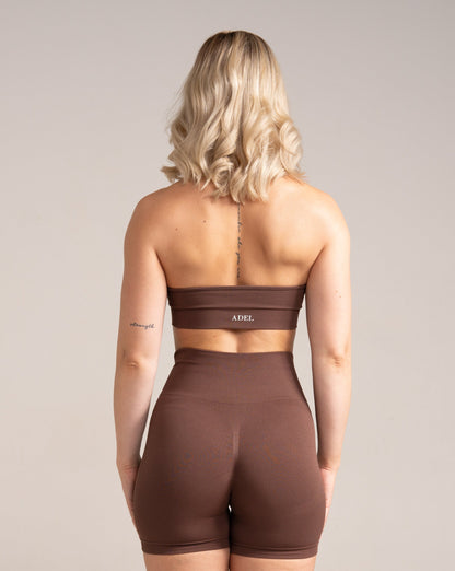 Everyday Halter Neck Bra - Chocolate Brown