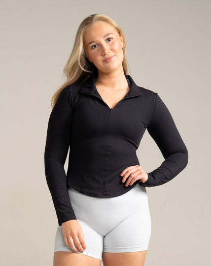 Effortless Long Sleeve Top - Black