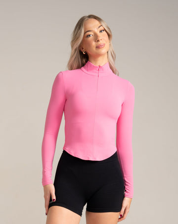 Effortless Long Sleeve Top - Pink