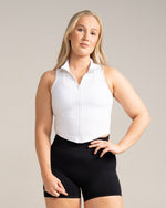 Performance Zipper Top - White