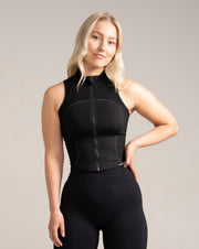 Performance Zipper Top - Black