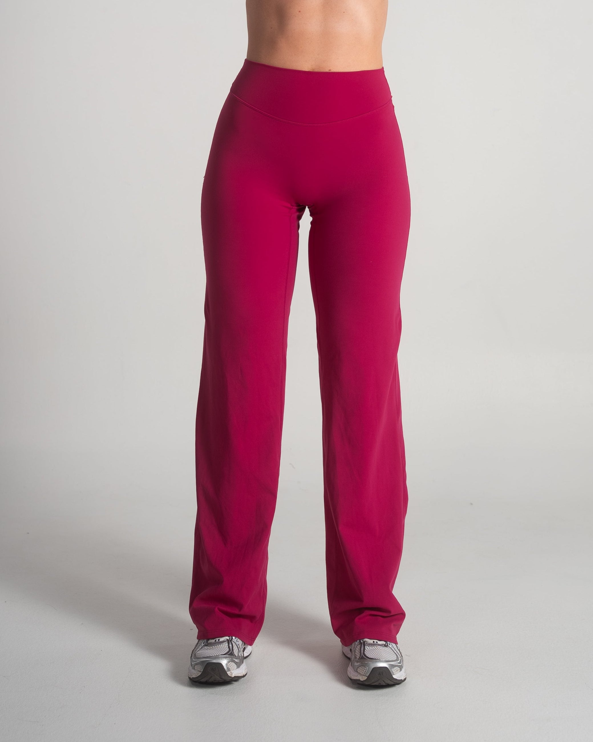 Timeless Soft Straight Pants - Cherry