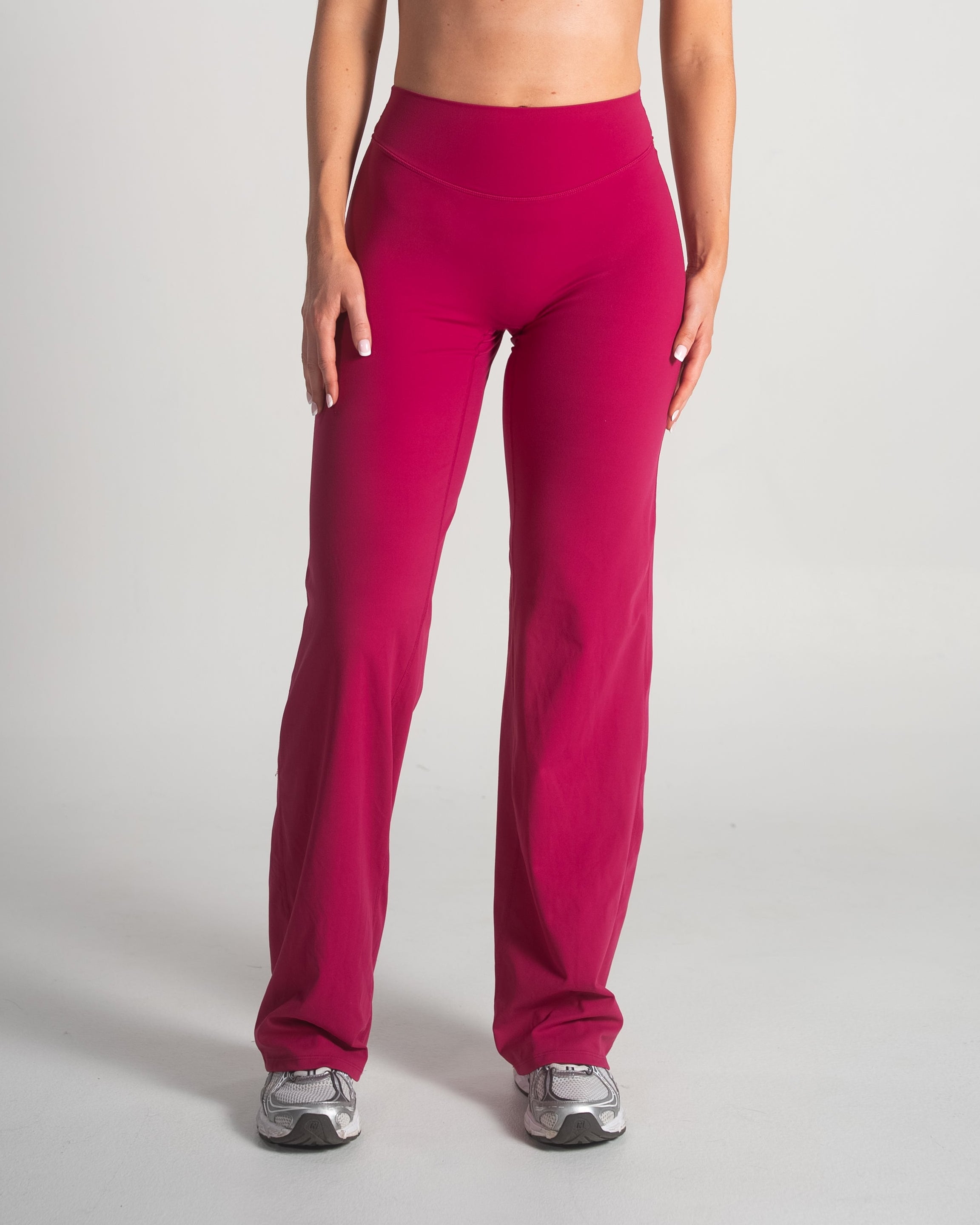 Timeless Soft Straight Pants - Cherry