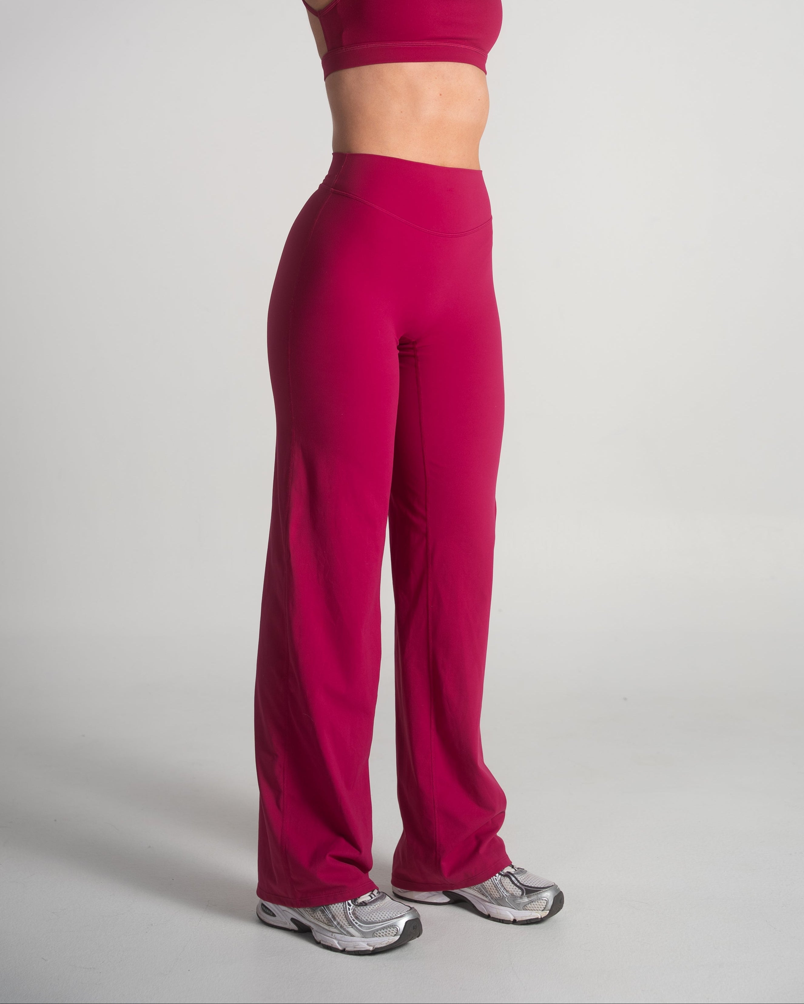 Timeless Soft Straight Pants - Cherry