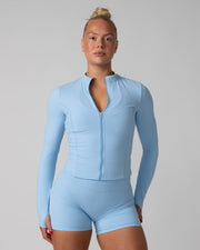 Timeless Zipper Jacket - Baby Blue