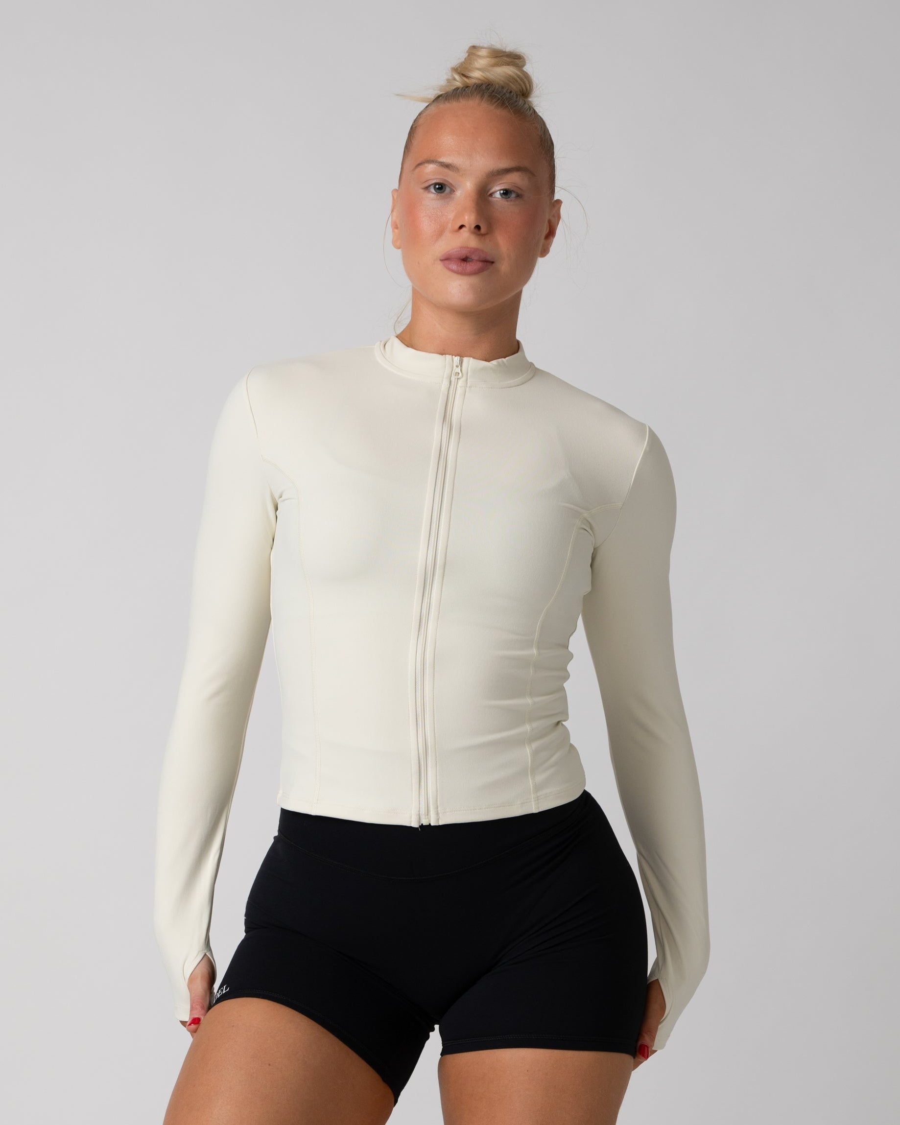 Timeless Zipper Jacket - Almond White