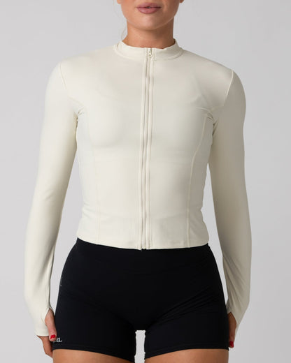 Timeless Zipper Jacket - Almond White