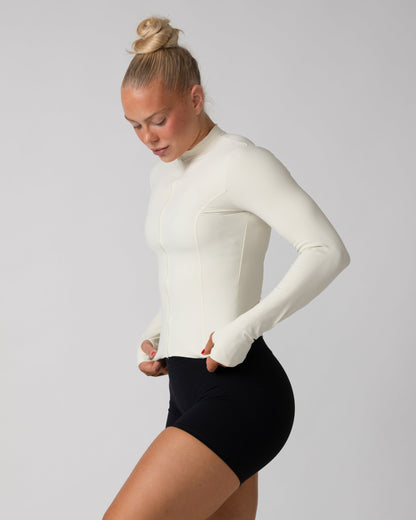 Timeless Zipper Jacket - Almond White